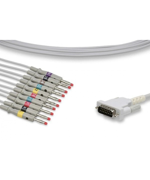 Patient Cable IEC Monobloc 10 Banana Plugs For AT10 SCHILLER Vlad