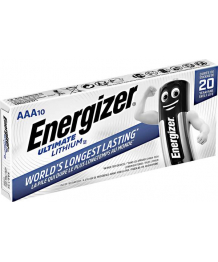 Boite de 10 Piles Lithium 1.5V AAA Ultimate Energizer (L92)