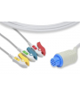 Cable IEC monobloc 3 branches à pince pour moniteur AS3 GE HEALTHCARE