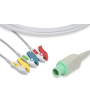 Cable IEC monobloc 3 branches à pince pour Eagle 1000 GE HEALTHCARE