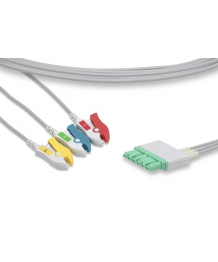 3-spoke single-piece IEC cable with clamps for M540 DRAGER (MP03401)