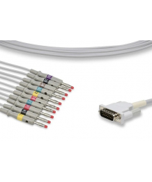 Cable patient IEC monobloc 10 fiches banane pour M1771A PHILIPS