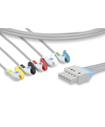 Cable ECG IEC à 5 voies finition pinces pour IPM12 MINDRAY (EL6802A)