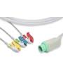 Cable de ECG monobloque de 3 vías con abrazaderas para M7000 BIOLIGHT