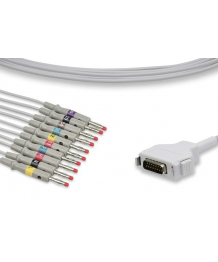 10-Way Banana Plug Patient Cable for FX7202 FUKUDA