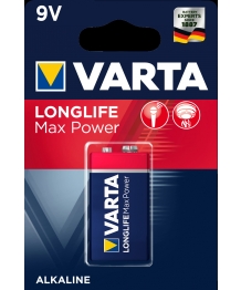 Batteria alcalina 9V tipo 6LR61 MaxTech Varta